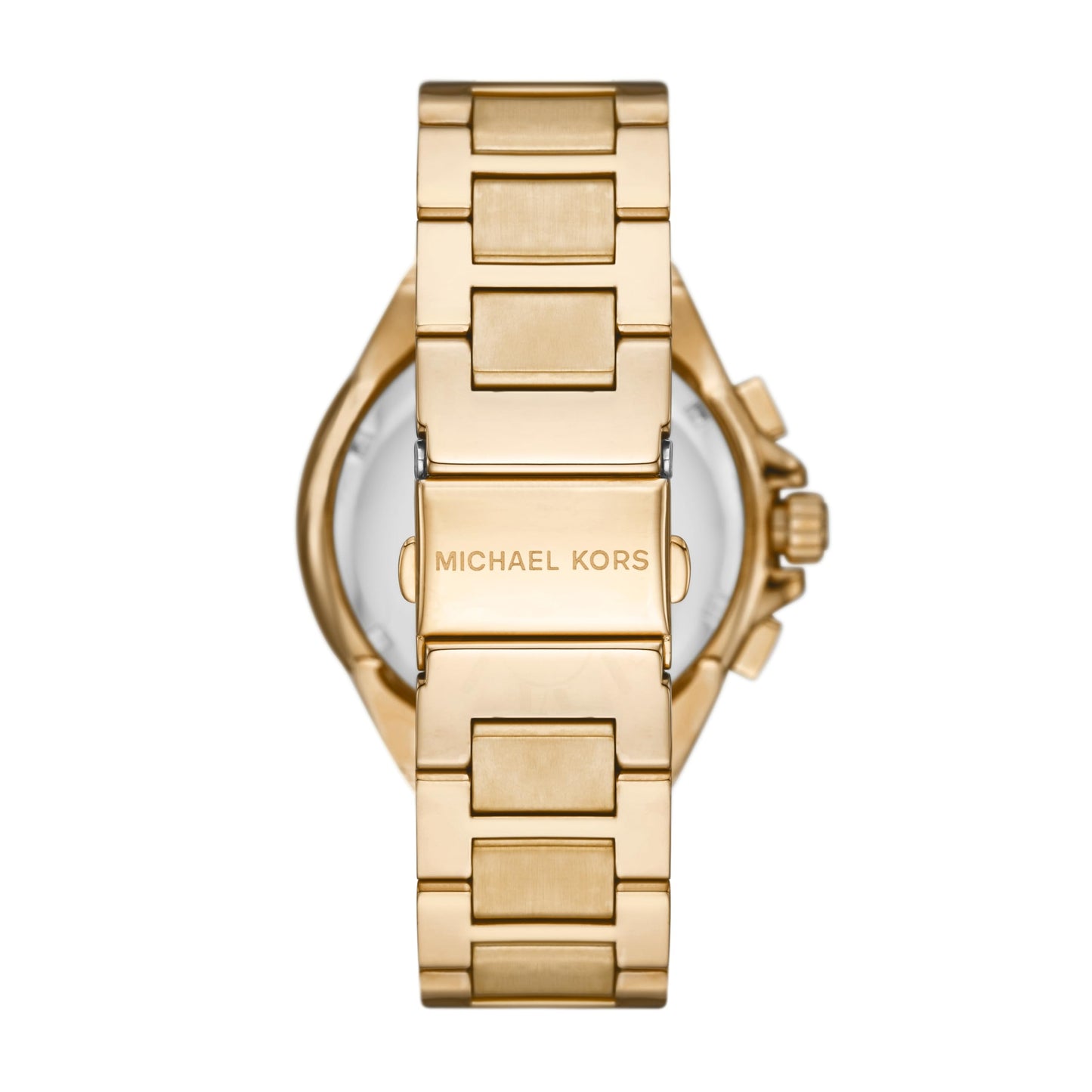 Michael Kors Stainless Steel Camille Analog White Dial Women Watch-Mk7270, Gold Band