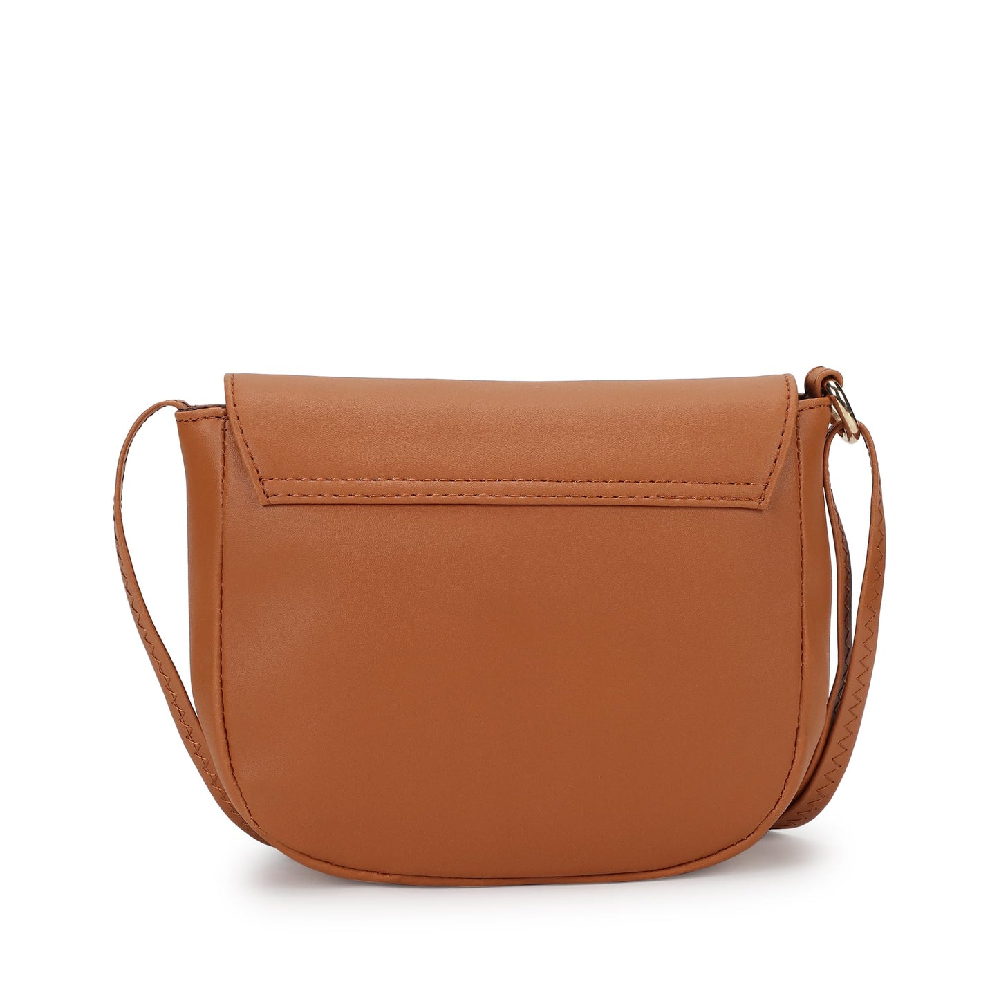 Fastrack Solid Sling Bag For Women, Girls and Ladies| with Non-Detachable Sling Strap | Durable PU Construction, Tan