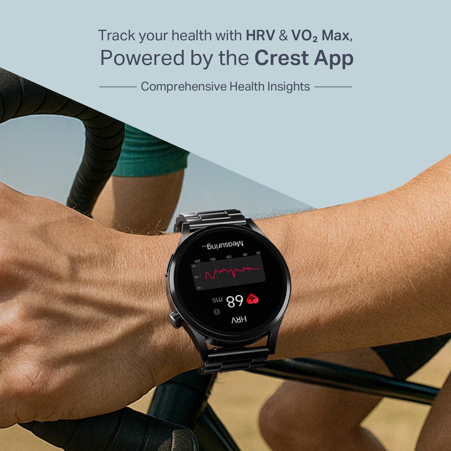 boAt Chrome Horizon, Video Watch Faces, 1.51” AMOLED Display, HRV & VO2 Max, Auto-Activity Detection, ASAP Charge, Advanced Bluetooth Calling, IP68, Heart Rate & SpO2 Monitor Smart Watch(Steel Black)