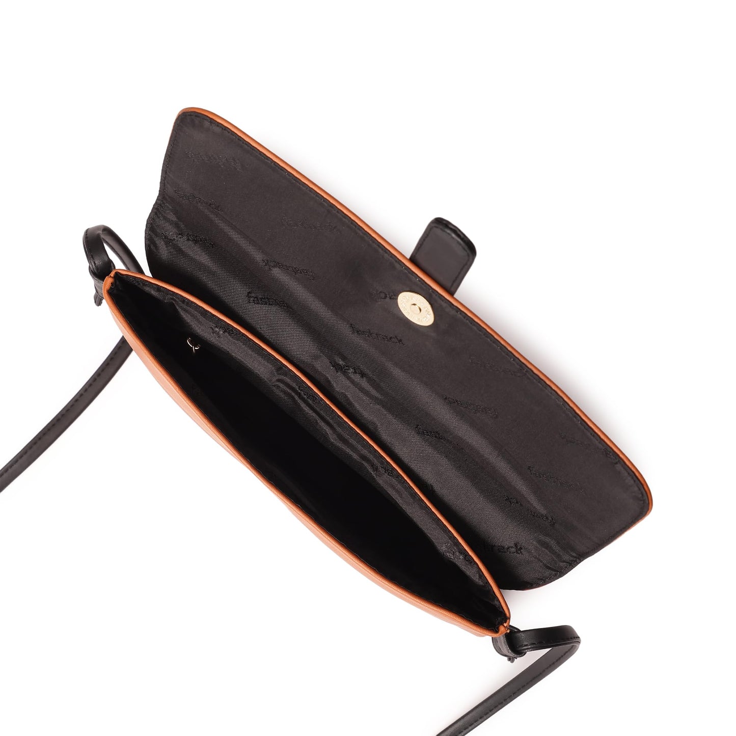 Fastrack Women Flap Buckle Sling Bag with Secure Buckle Closure - Stylish Flap-Over Crossbody for Everyday Use, Brown