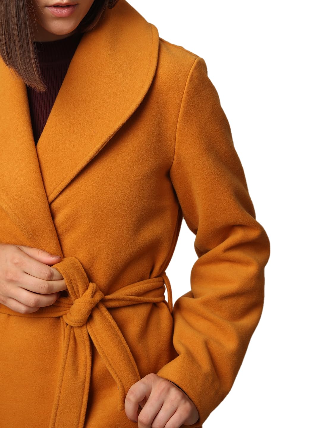 ONLY Women's Loose Fit Yellow Coat