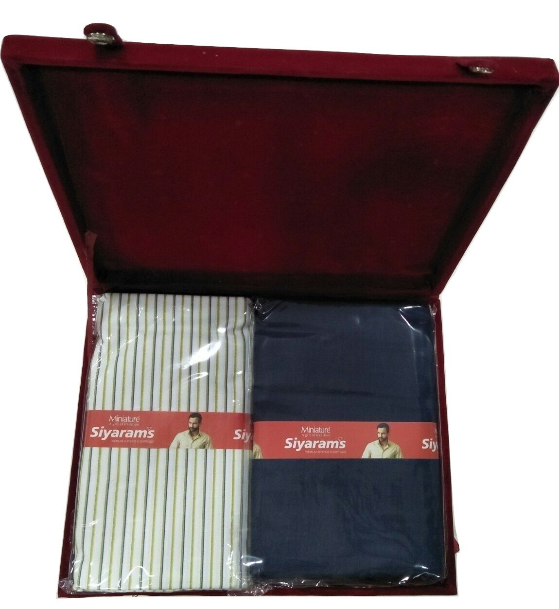 Siyaram's Men's Polyester Shirt and Pant Unstitched Fabric Combo Pack (Multicolour, Free Size)