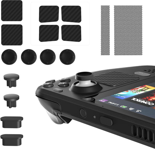 New World Dust Proof Kit for Steam Deck, Protective Accessories for Steam Deck with Protective Sticker, Dust Plugs, Dust Cover, Rocker Caps, Accessories for Steam deck