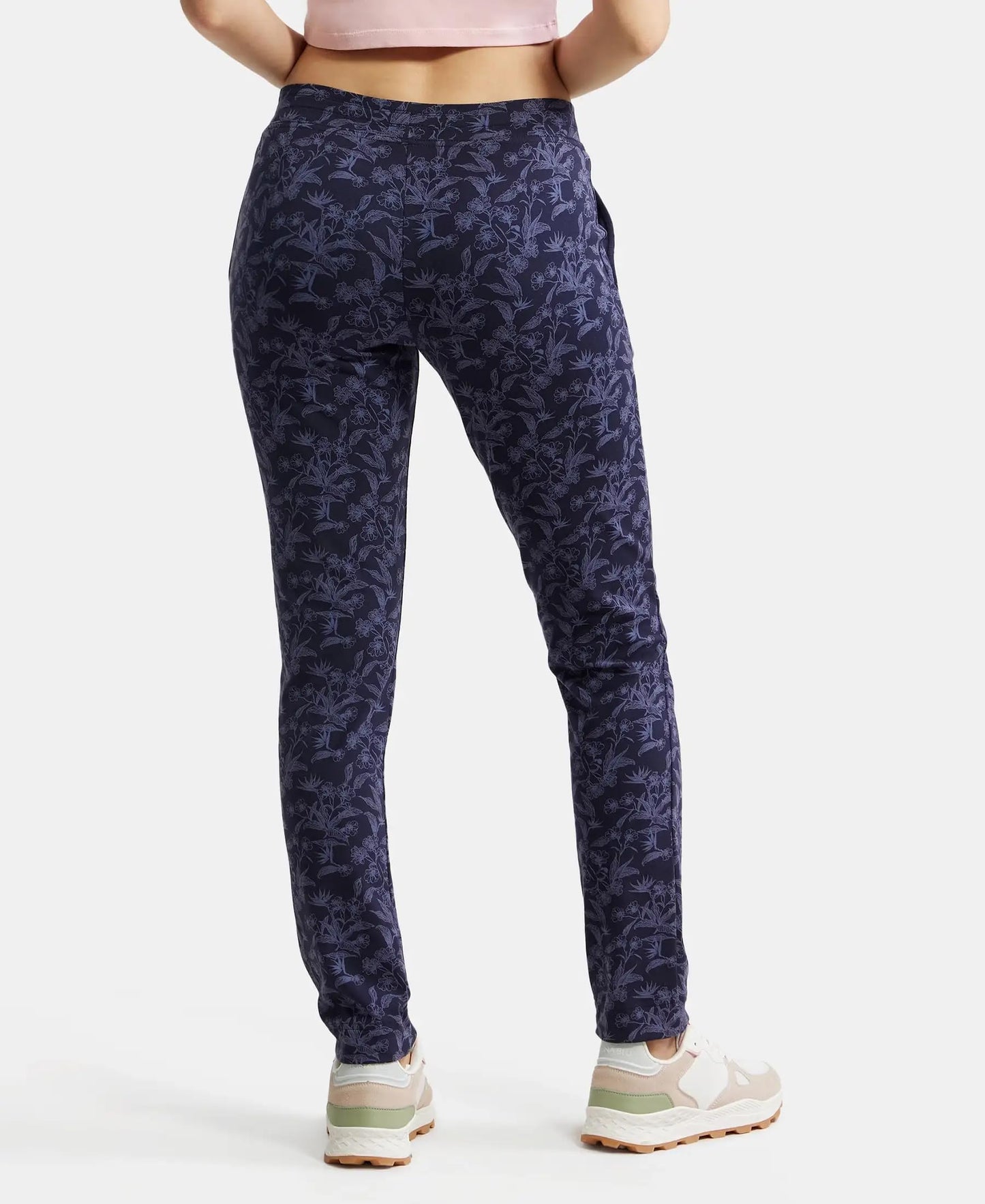 Jockey Women's Regular Fit Cotton Capri (1301_Navy Blazer Printed_XXL_Blue_2XL)