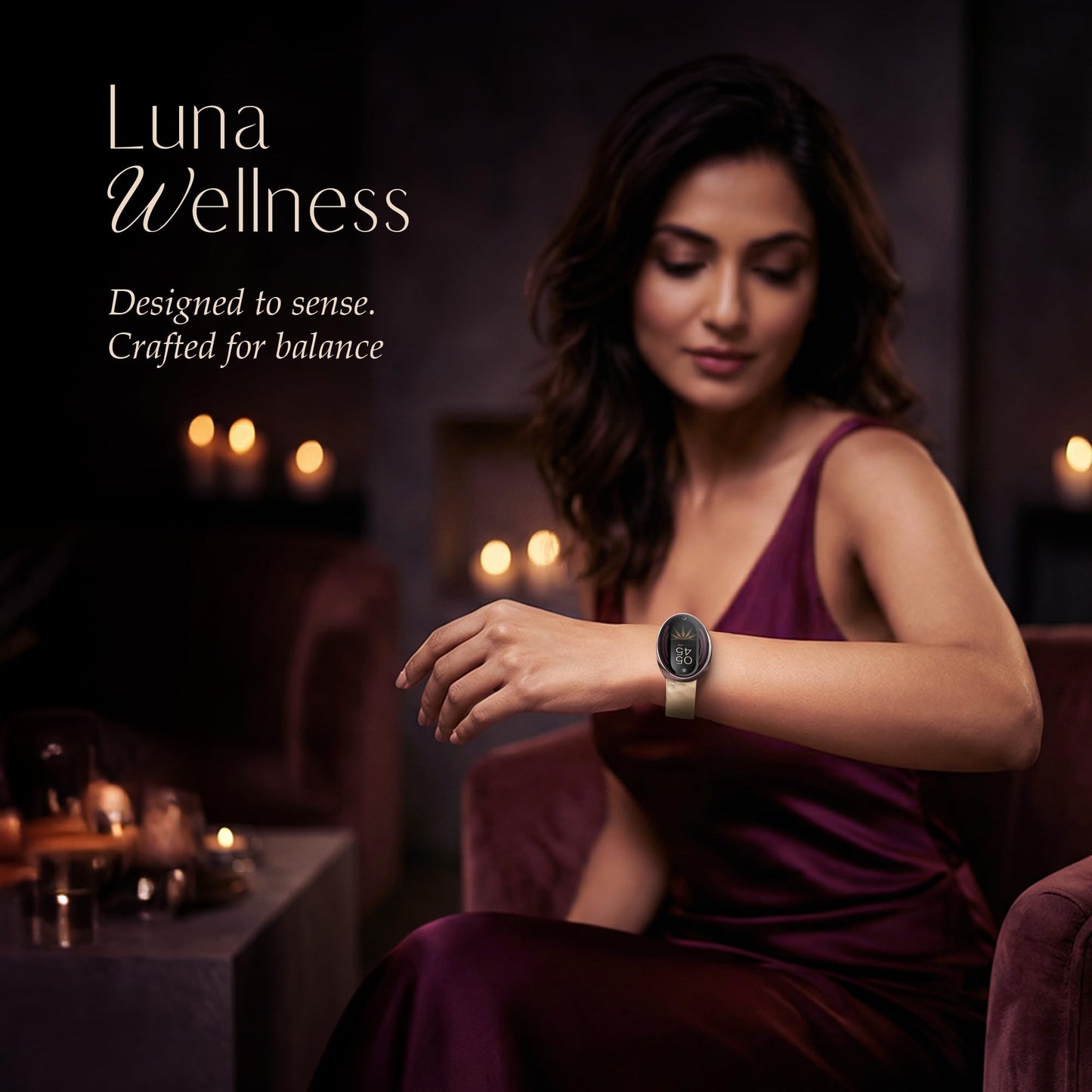 Titan Orbis Women Smartwatch with 1.62” AMOLED Display,Luna Wellness,UV/AQI Index,Animated Watch Faces,QR Hub,Stress Monitoring,Breathe Exercise, Sleep,IP68,24/7 Health Suite - White