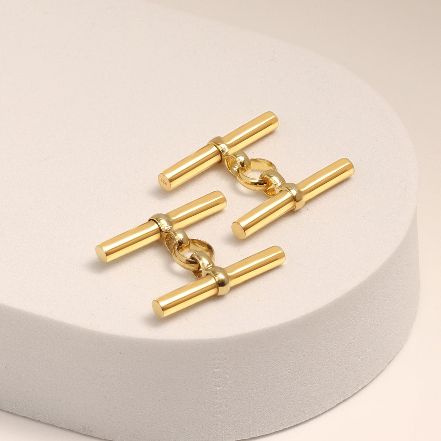 TRUESILVER ACPL 925 Sterling Silver T-Bar Cufflinks for Men | BIS Hallmarked Men's Cufflinks for Son, Father, Husband, Boyfriend | Wedding, Father's Day Gift