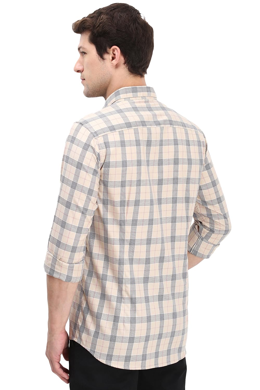 Allen Solly Men's Slim Fit Shirt (ASSFQMOB092111_Beige