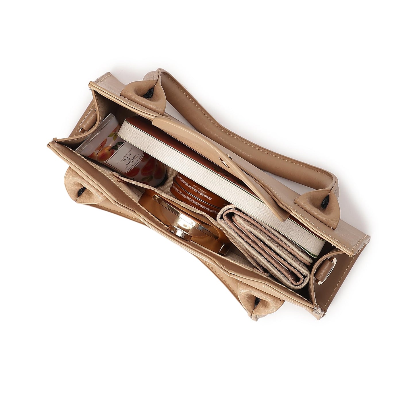 Fastrack Solid Handheld Bag For Women, Girls and Ladies | with Detachable Sling Strap | Ladies Purse Handbag | Trendy Handbags | Dual Carry Handbag, Beige