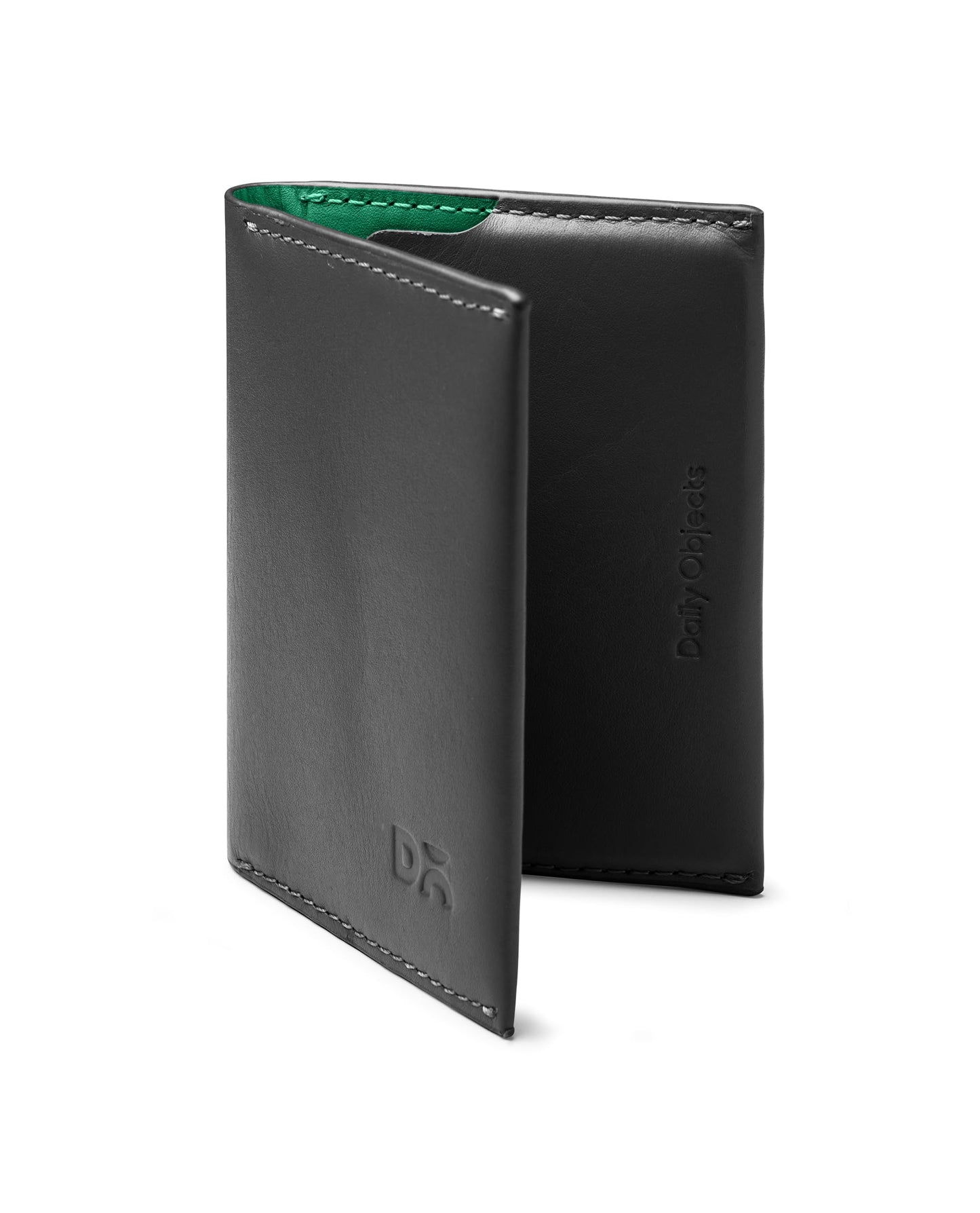 DailyObjects Black Even Wrap Card Wallet | Men Women | Premium Design | Full-Grain Leather | Handcrafted | Card Holder | 8 Cards Slots | Dual-Tone Colorways | Magnetic Closure