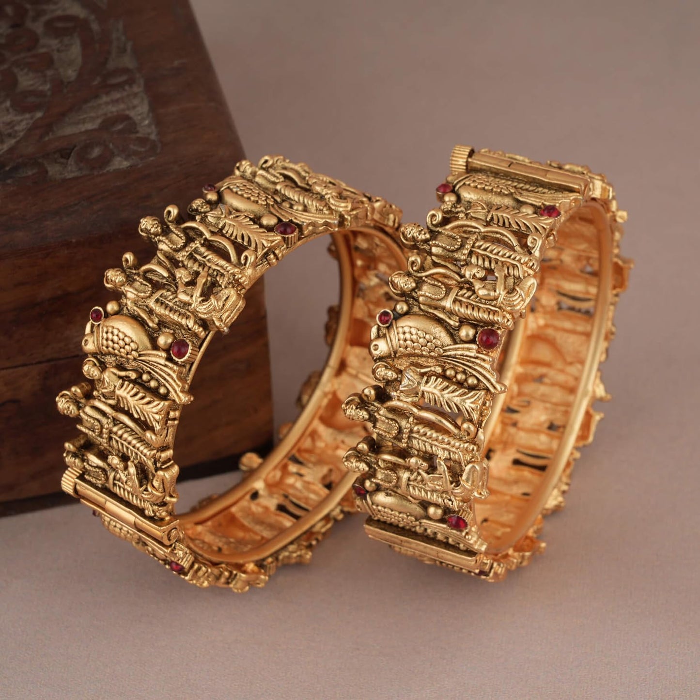 Shining Diva Fashion Latest Stylish Design Traditional Gold Plated Bracelet Bangles for Women (15871b_2.6)