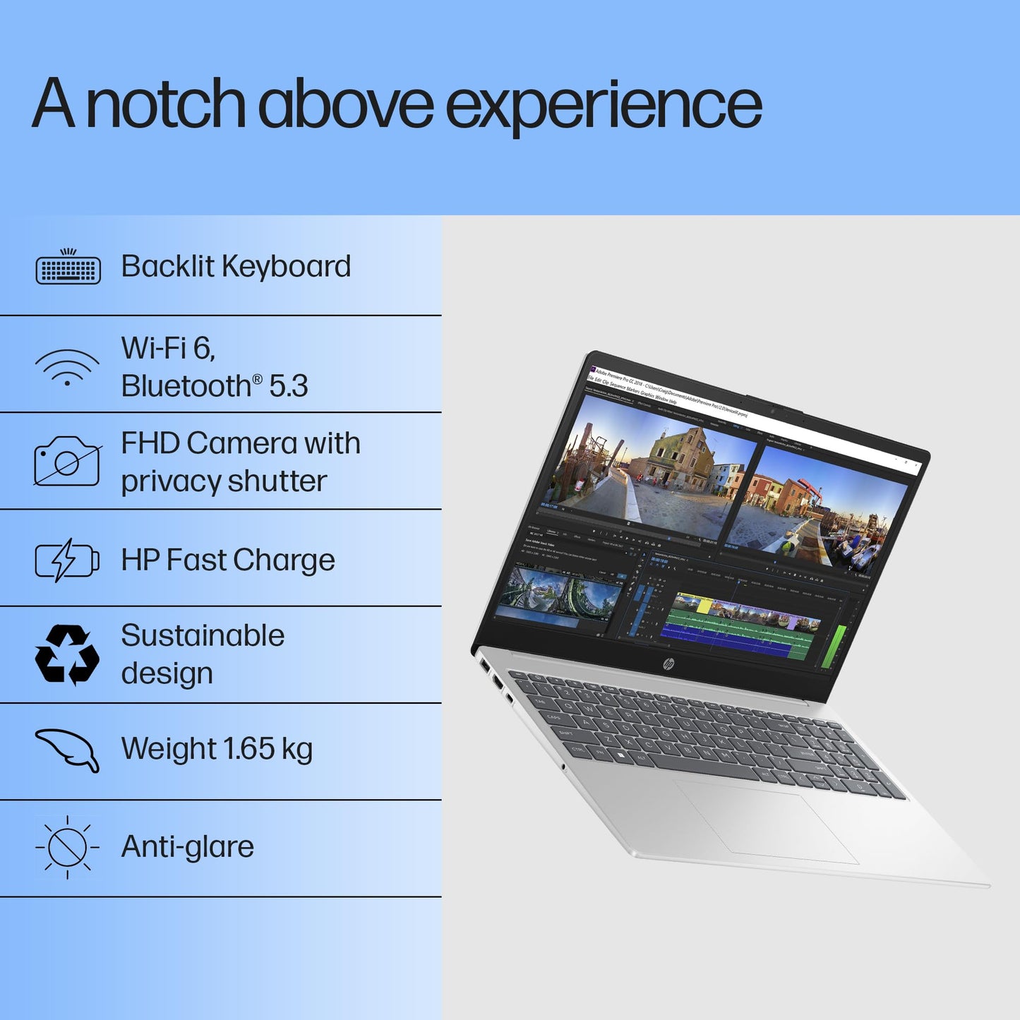 HP 15, Intel Core Ultra 5 125H Laptop (16GB DDR5,1TB SSD) IPS, Anti-Glare, Micro-Edge, 15.6''/39.6cm, FHD, Win11,M365,Office24, Silver,1.65kg, FHD Camera w/Privacy Shutter & TNR, Backlit, fd1255TU