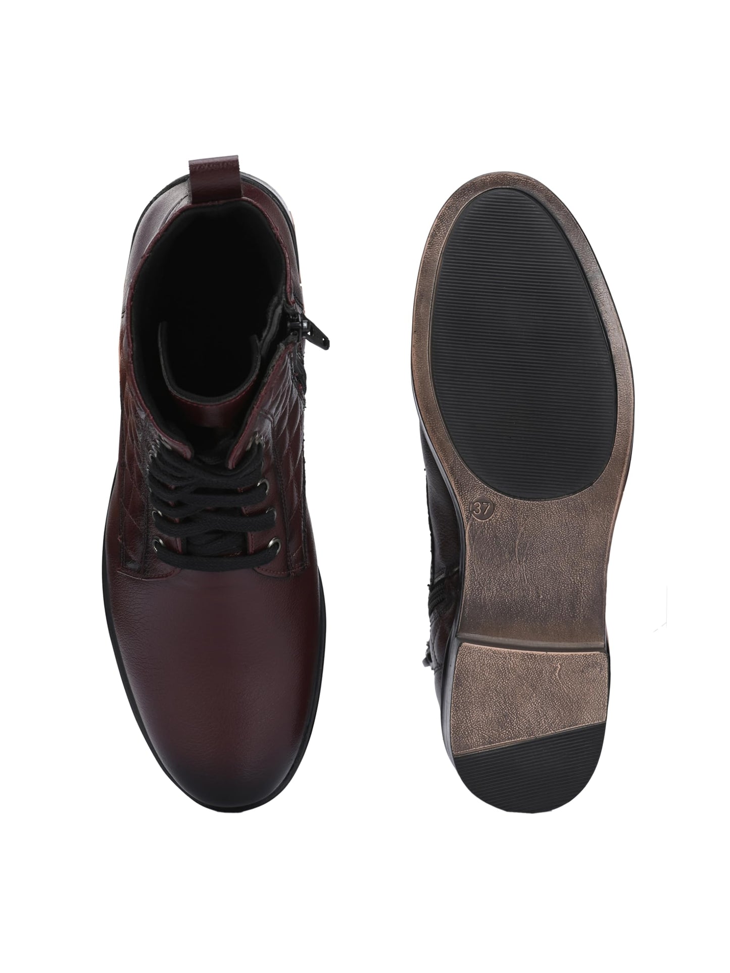 Delize Cherry Women Vegan Leather Derby Ankle Boots 64786-39