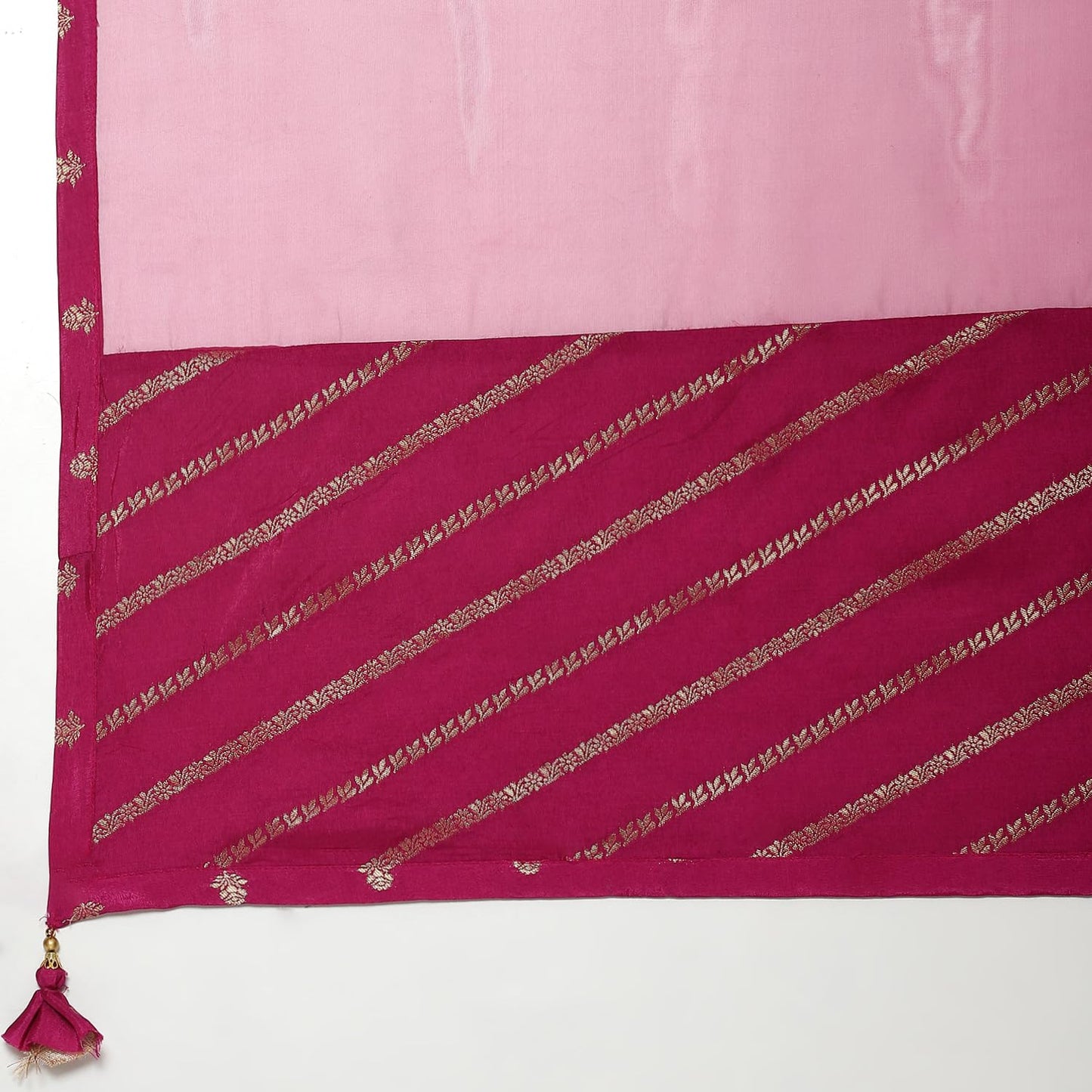 BIBA Women Viscose Anarkali Suit Set(SKDTHE GOLD8966_Magenta_L) (SKDTHEGOLD8966AW23MGT