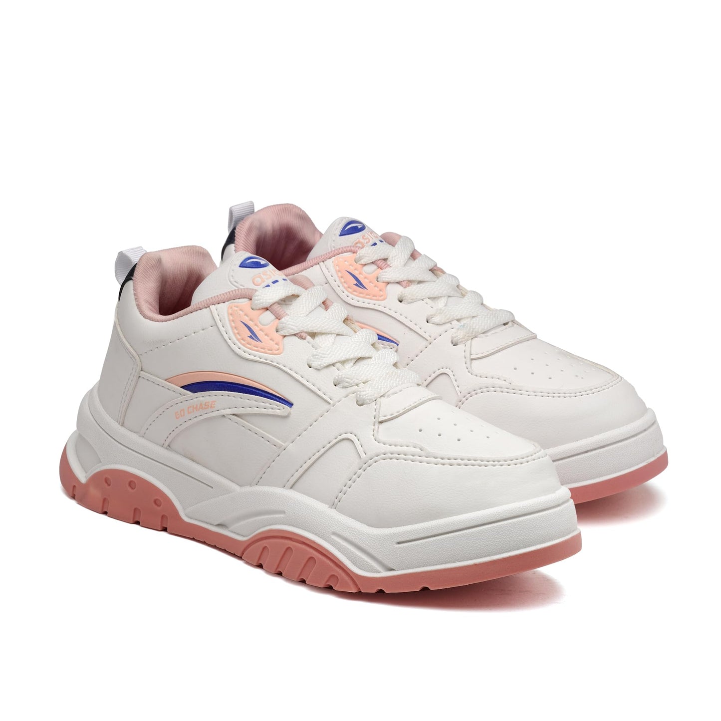 ASIAN Women NANCY-01 Sneakers and Casual wear Shoes with Laces, Lightweight and Comfortable Shoes for Parties, as Well as Gym and Sports for Women & Girls with Stylish Design (WTBABYPINK) -UK 8