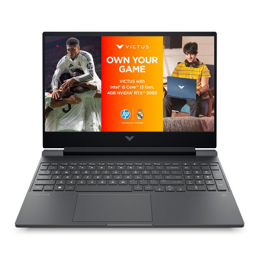 HP Victus, 13th Gen Intel Core i5-13420H, 4GB NVIDIA RTX 2050 Gaming Laptop (16GB RAM, 1TB SSD) 144Hz, IPS, 15.6"/39.6cm, Flicker-Free, Win11,Office21, Mica Silver, 2.3Kg, Enhanced Cooling, fa1307tx