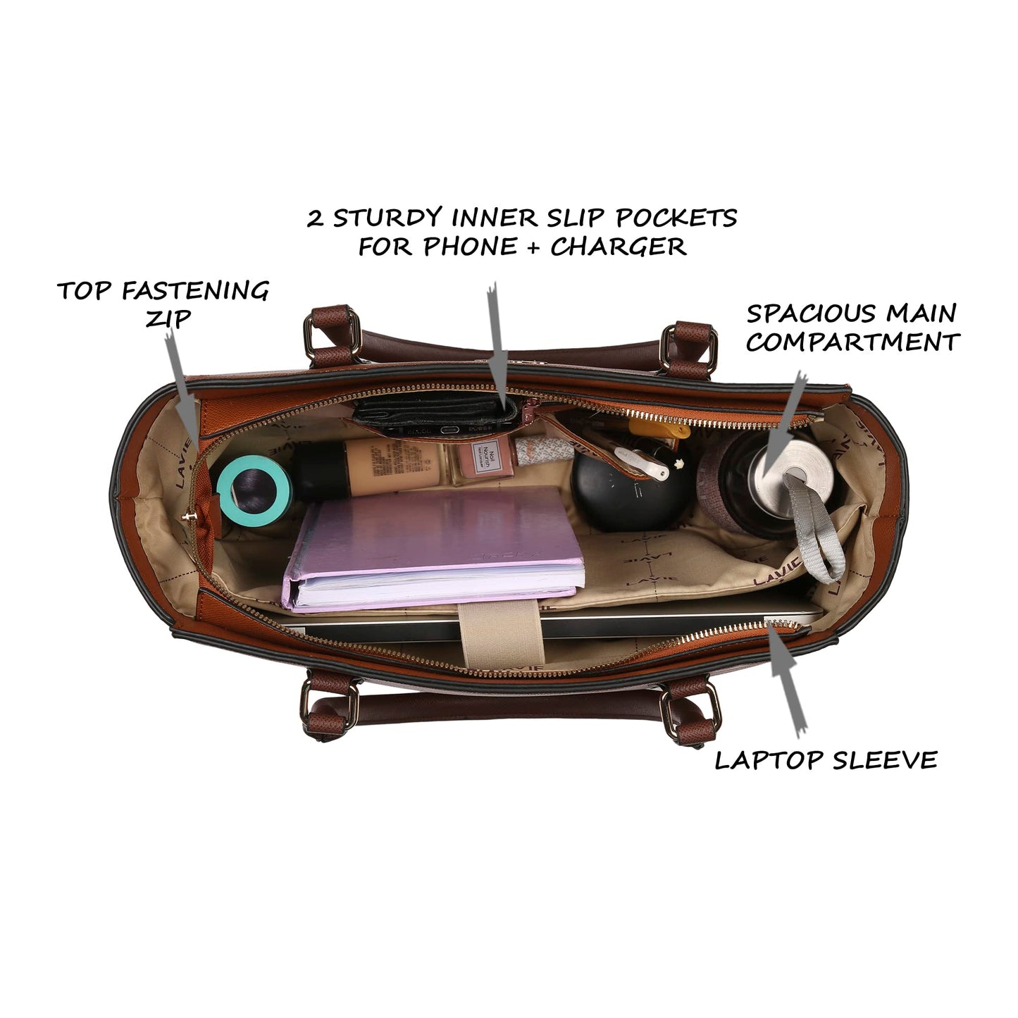 Lavie Tonal Kaley Tote For Women (Tan)