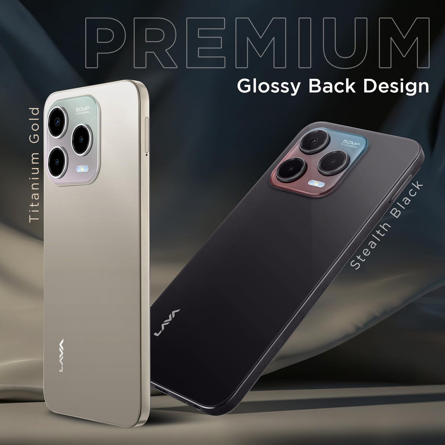 Lava Bold N1 Pro (Titanium Gold, 4 GB RAM, 128 GB Storage)| Bigger 6.67" HD+ IP54 Display | 120 Hz Refresh Rate | 50 MP AI Triple Rear Camera | 8 MP Front Camera| 5000 mAh Battery | Charger in Box