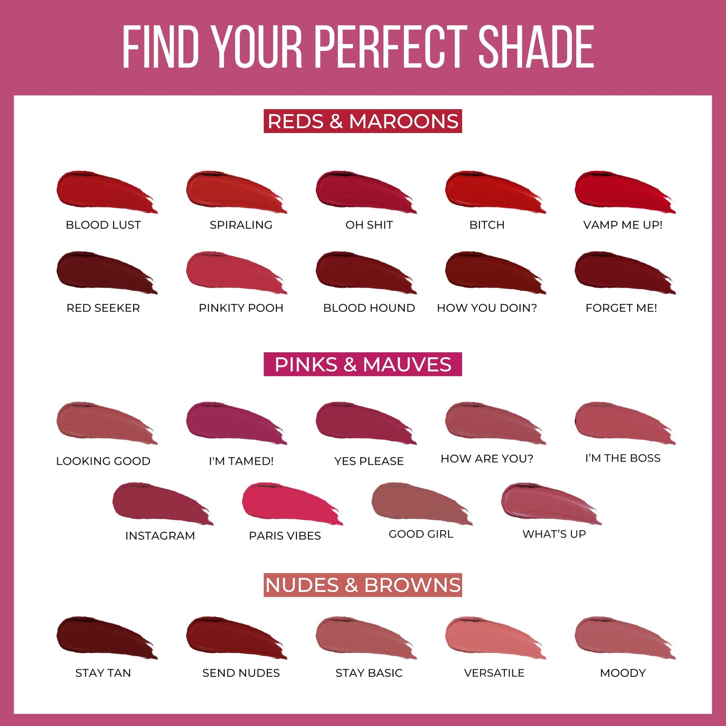 INSIGHT 24 Hrs Non-Transfer Matte Lipstick | Lightweight, Highly Pigmented, Long Wear | Kiss Proof & Smudge Proof | With Vitamin E & Jojoba Oil | Vegan, Toxin Free | Shade - 08 Stay Basic (3g)
