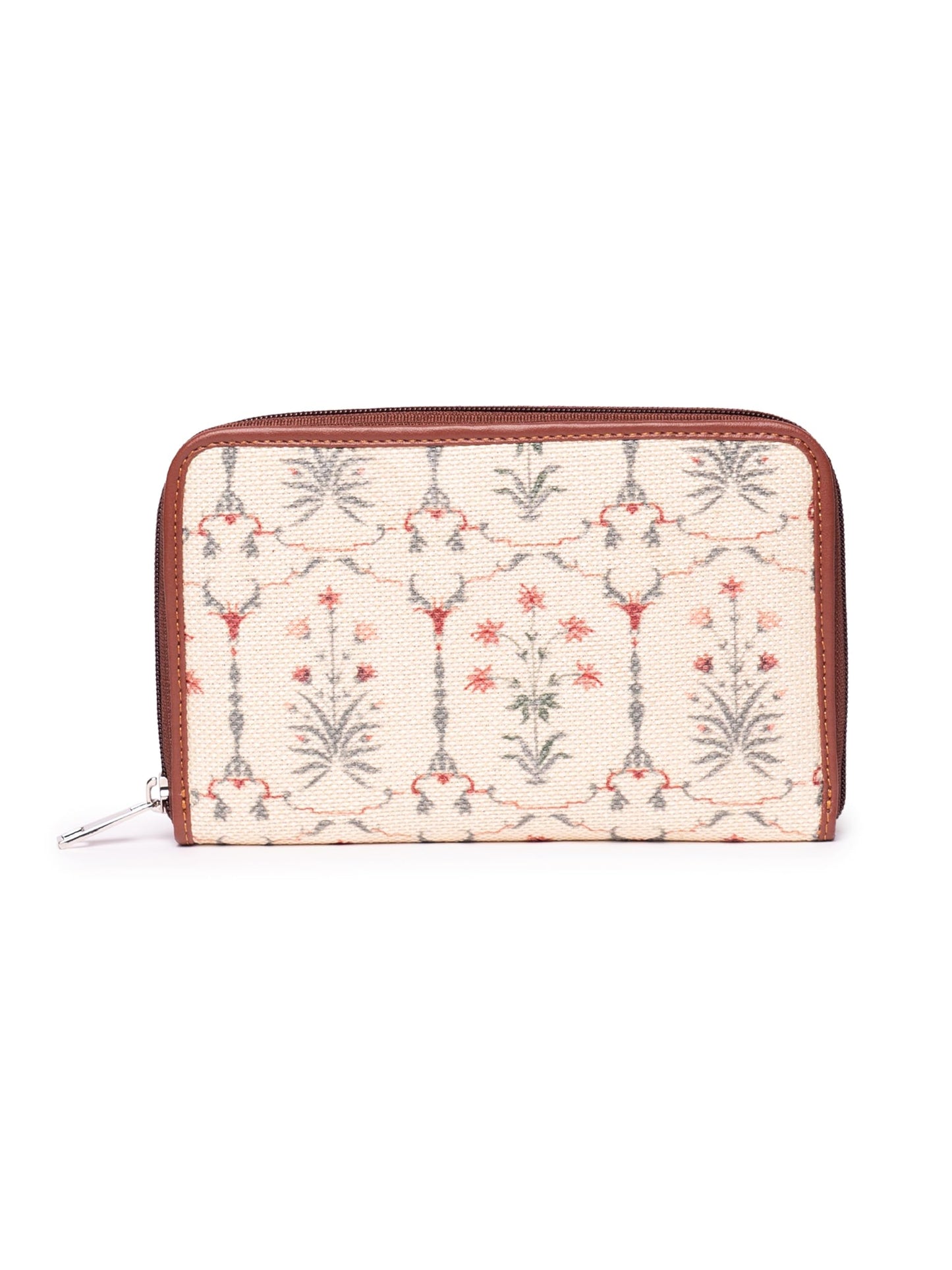 ZOUK Women Handcrafted Classic Zipper Wallet - Taj Nakashi
