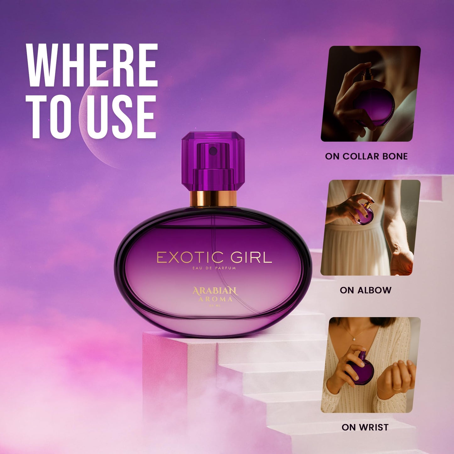 Arabian Aroma Exotic Girl Perfume Eau de Parfum - Long Lasting Perfume for Women – Womens Perfumes Long Lasting – 50ml