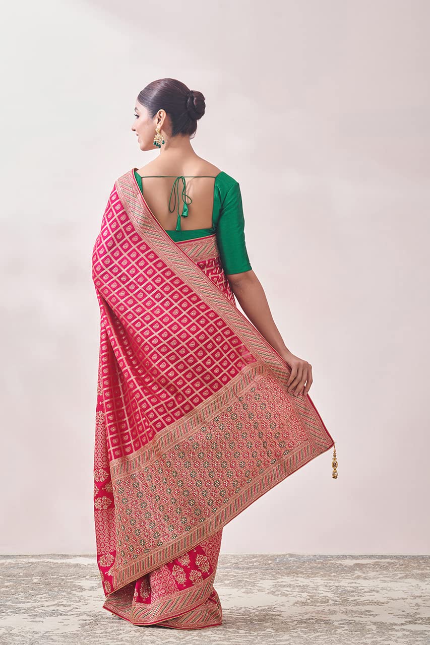 MOHEY Women's Premium Art Silk Zari Embroidered Saree