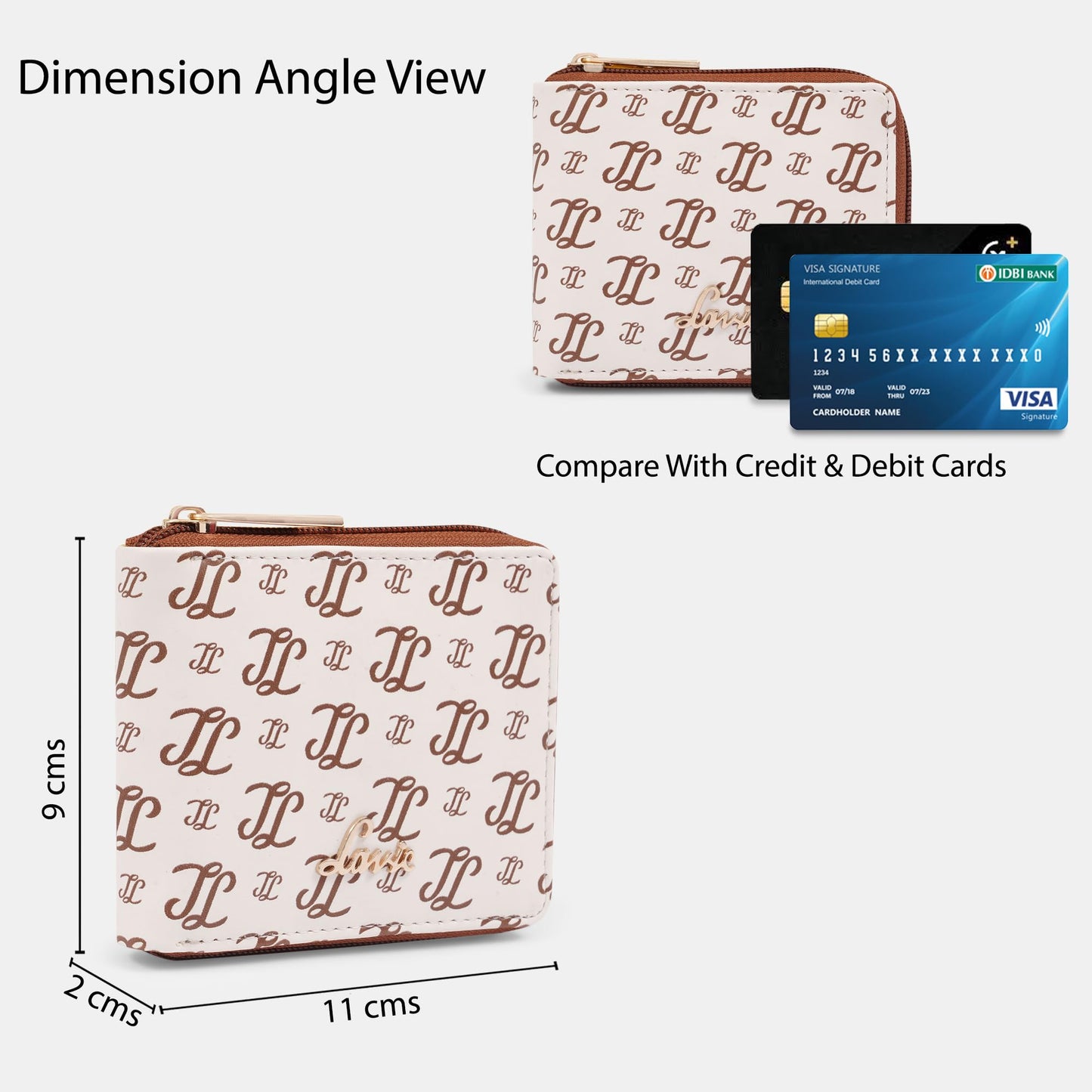 Lavie Women's Sacy Monogram LL Print Small Zip around Wallet | Ladies Purse Handbags