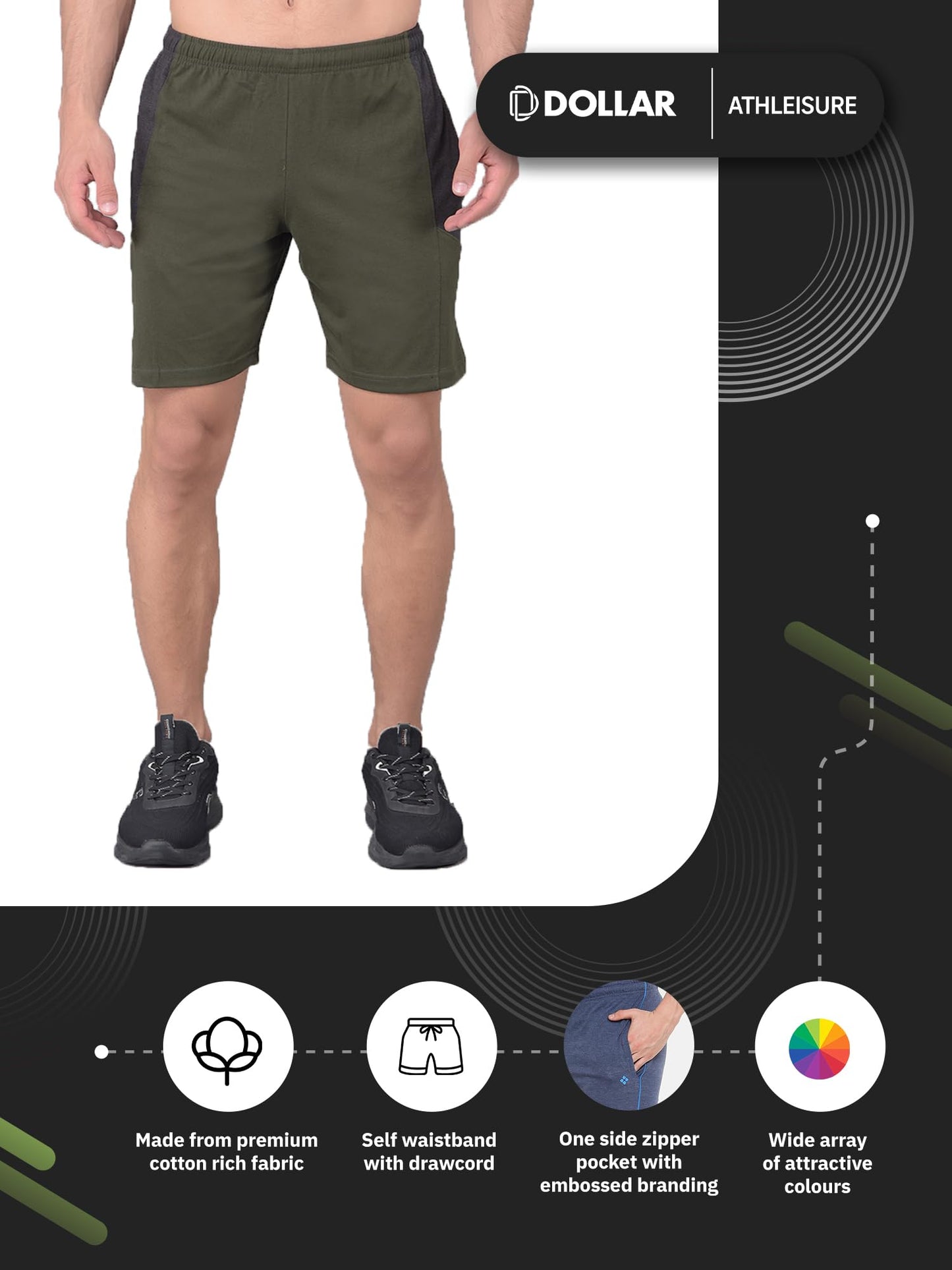 Dollar Men's Casual Cotton Bermuda Shorts (Pack of 2)