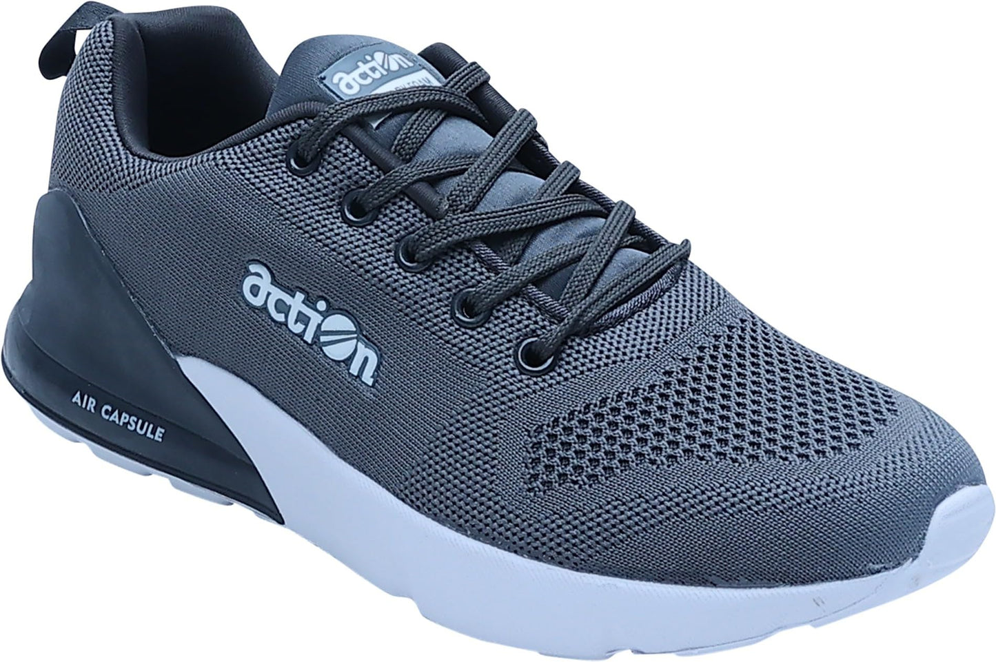 Action Men's Grey Sports Running Shoes (AM 1024-GY-WHT)