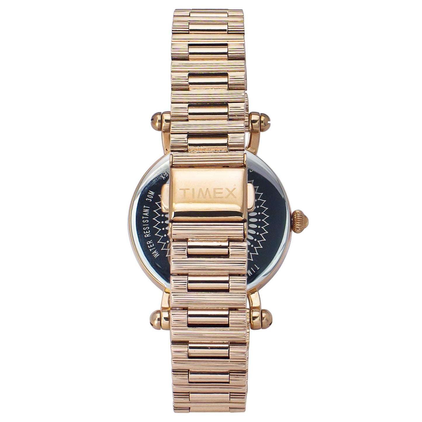 Timex Women Brass Analog Grey Dial Watch-Twel14302, Band Color-Rose Gold