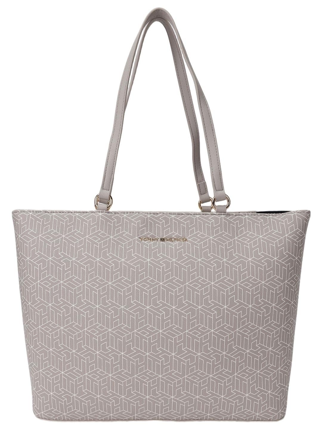 Tommy Hilfiger Logo Brown Pu Tote Bag