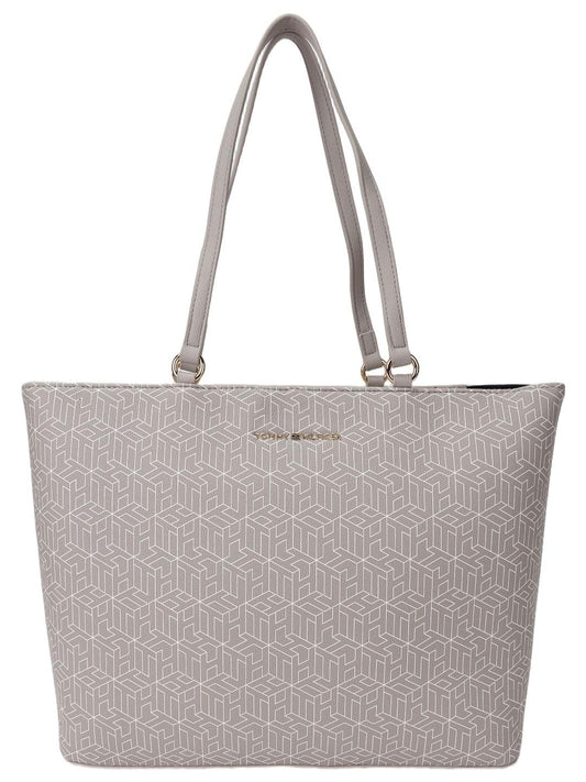 Tommy Hilfiger Logo Brown Pu Tote Bag