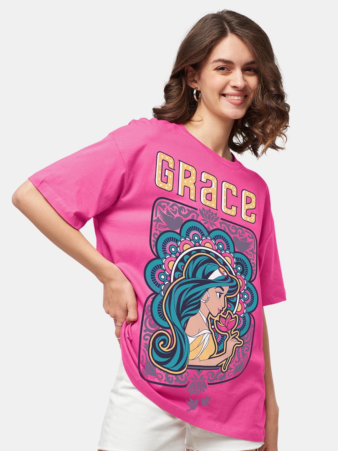 The Souled Store Official Aladin: Her Grace Women Oversized T-Shirts