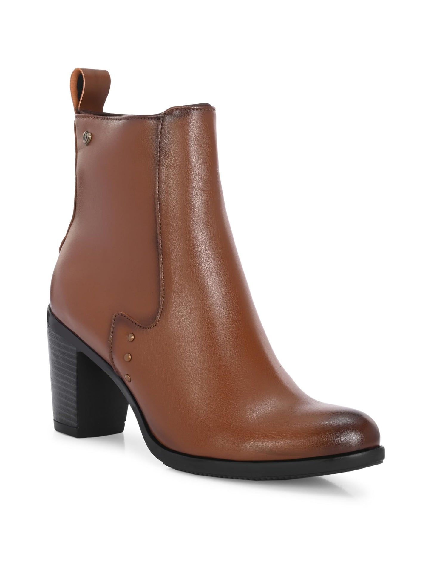 Delize Tan Women high heel ankle boots 67320-41