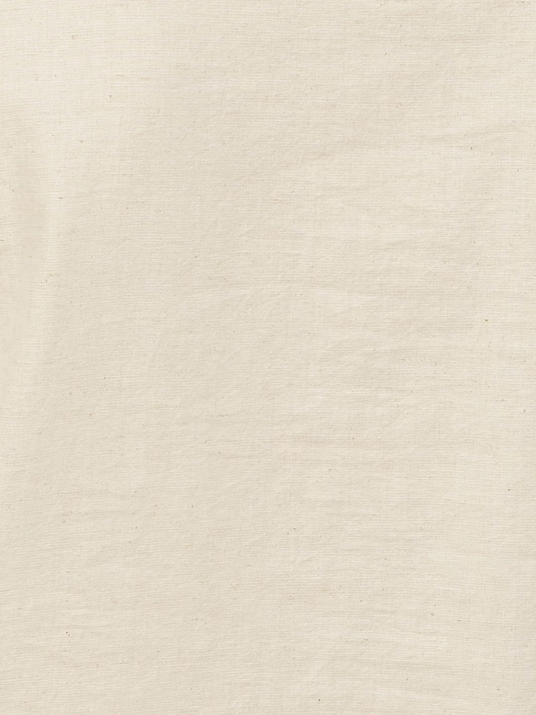 Max Men's Full Sleeves Mandarin Collar Solid Slim Fit Cotton Kurta Beige