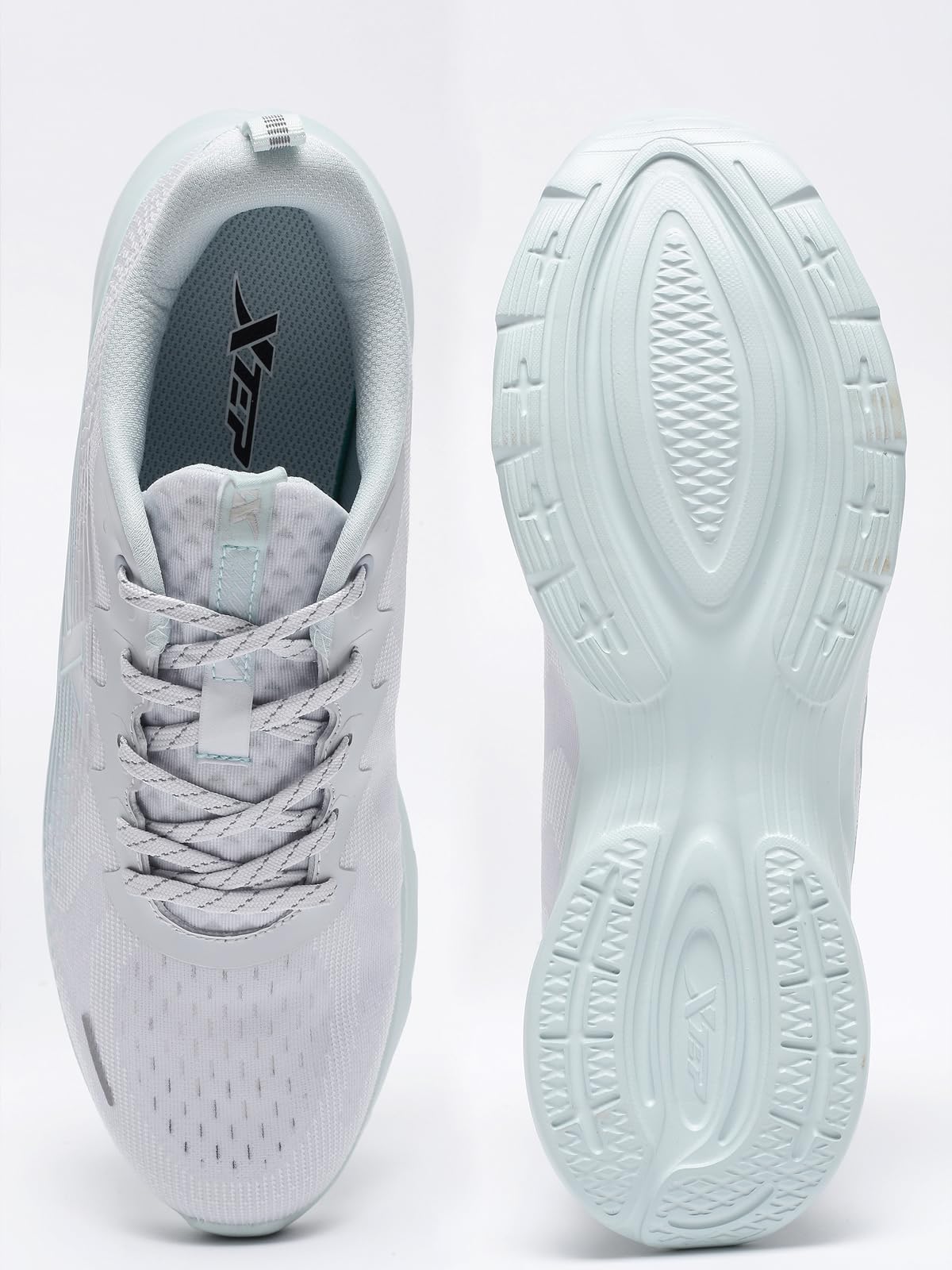 XTEP Moonbeam Gray,Green Running Shoes for Women Euro- 39 - SaumyasStore