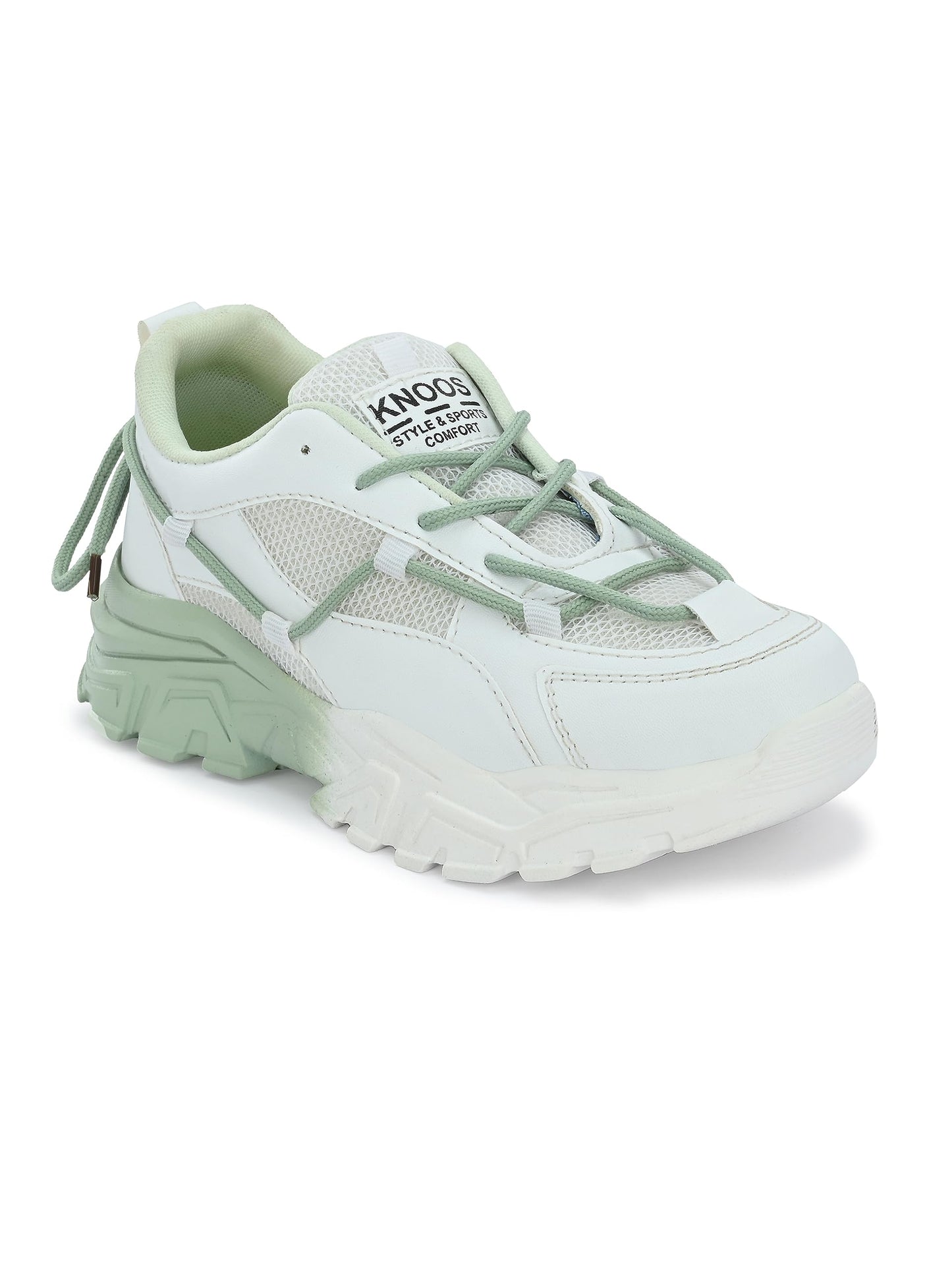 KNOOS Stylish Trendy Lightweight Canvas Casual High Top Sneaker Shoes For Women's & Girls| Sneakers| White Shoes, 5 UK