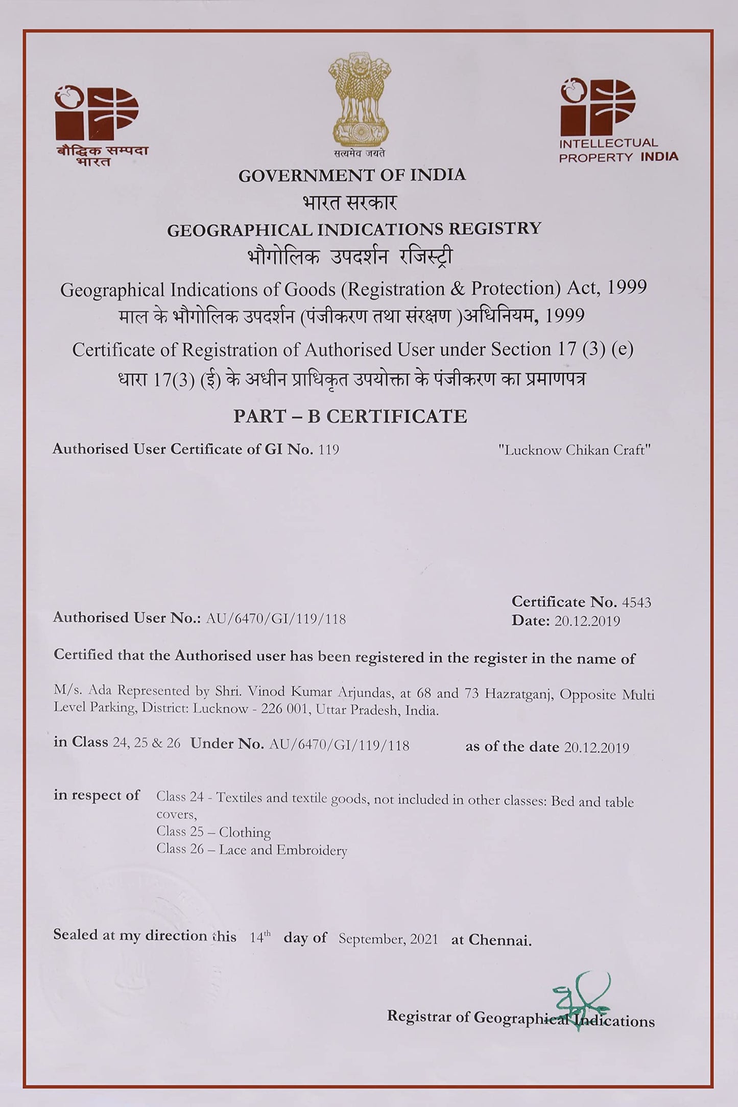 Ada Lucknowi Chikankari Hand Embroidered White Cotton Kurti Kurta for Women A149984 (XL)