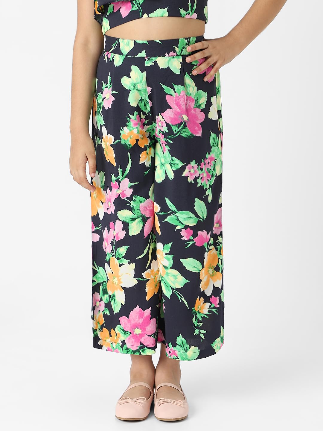 Nautinati Girls Combo Set of Asymmetrical Top and Bottoms