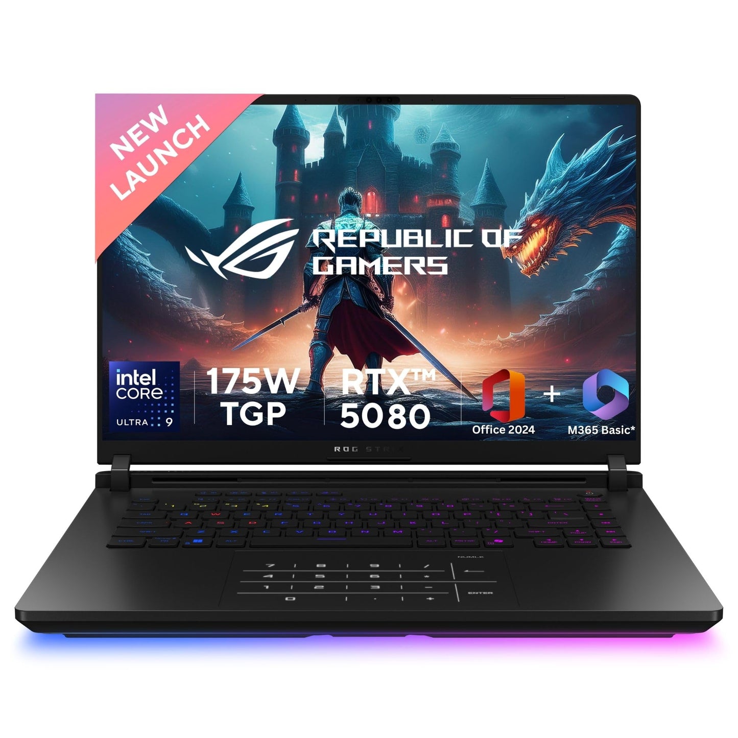 ASUS ROG Strix SCAR 16,Intel Core Ultra 9 275HX Gaming Laptop(NVIDIA RTX 5080-16GB/175W TGP/32GB/2TB/2.5K QHD+/16"/240Hz/Windows 11/M365 Basic(1Year)*/Office Home 2024/Off Black/2.80 Kg)G635LW-RW157WS