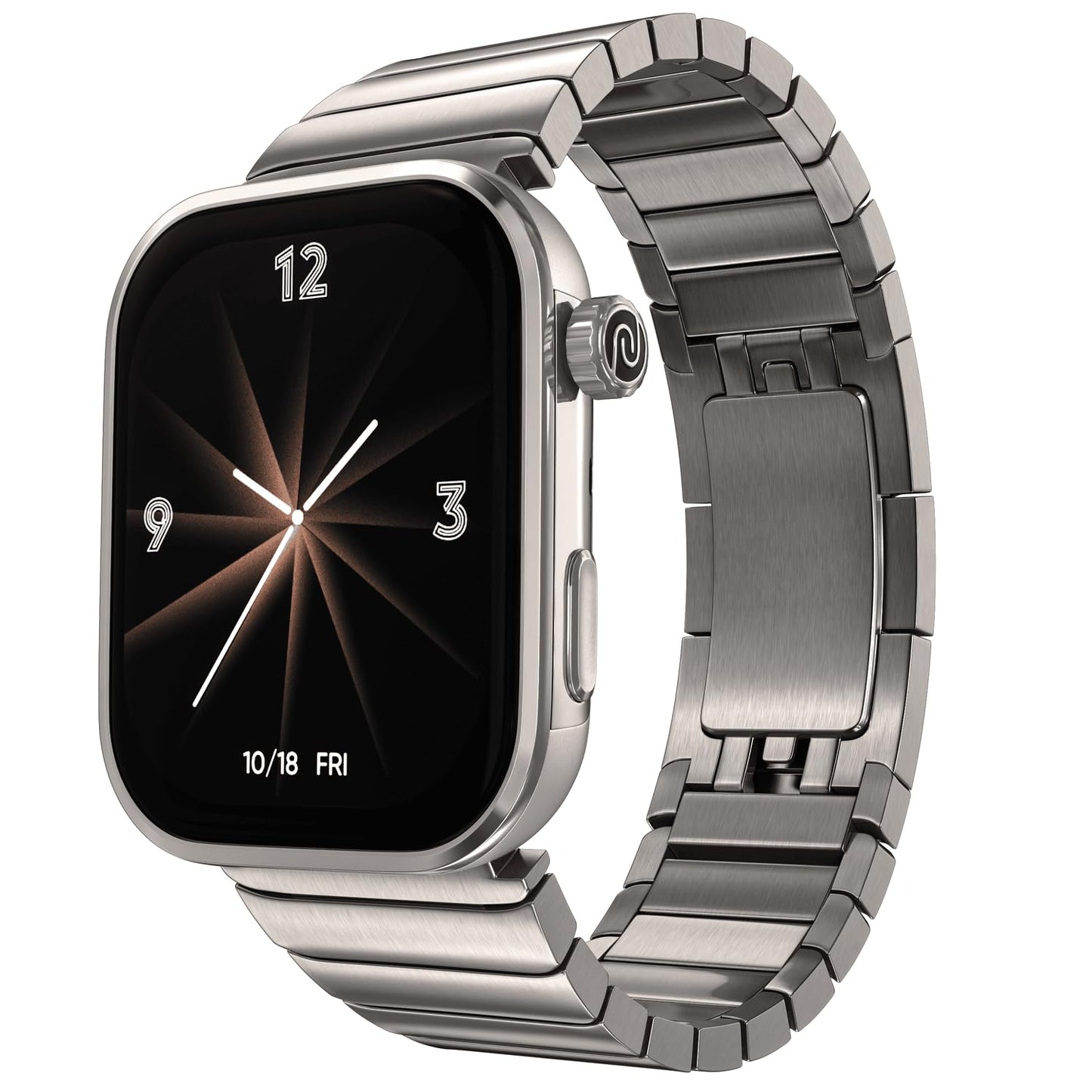 Noise Pro 6 Max Smart Watch:Intelligent AI, Endless AI Watch Faces, AI Companion, 1.96” AMOLED, Stainless Steel Build, Built-in GPS, 5 ATM, EN2 Processor, for iOS & Android(Pure Titanium)