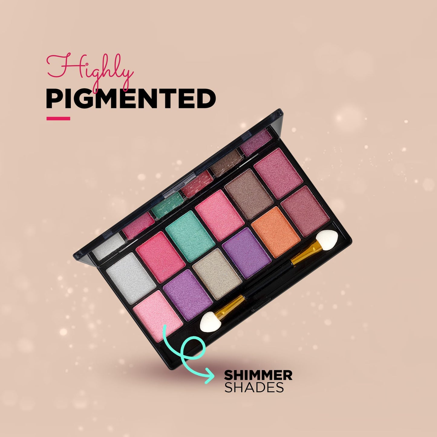Shryoan All Lit Make-up Kit With 18 Eyeshadow & 3 Highlighter Powder Make-up Palette | Highly Pigmented Pocket Friendly Make-Up Kit | (20 gm) (Shade 01)