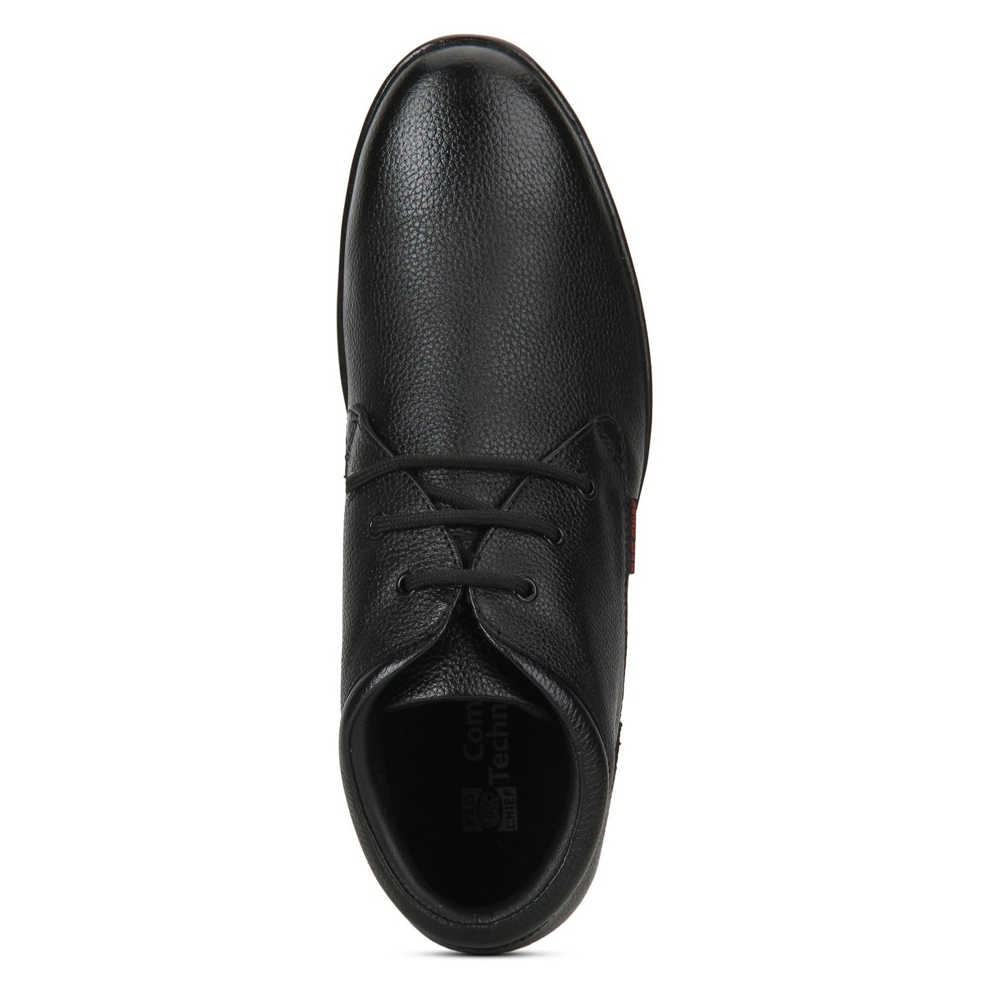 Red Chief Derby Lace Up | Men's Formal Shoes for Office | Black | Rubber Sole