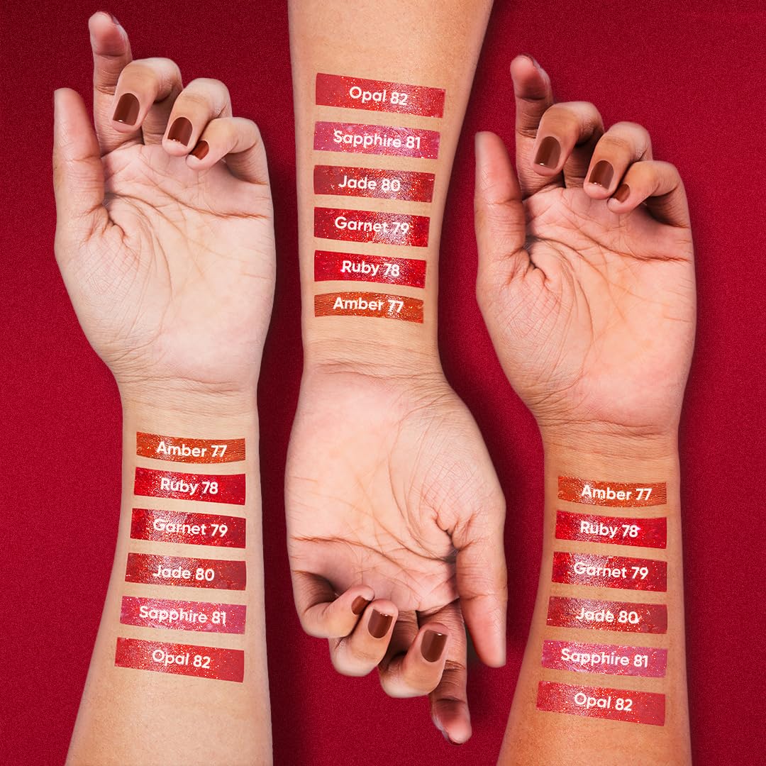 Charmacy Milano Diamond Rush - Garnet 79, Creamy & Lightweight Lipstick, Long-Lasting Lipstick, Luxe Shimmer & Matt Finish, 3.8 Gms