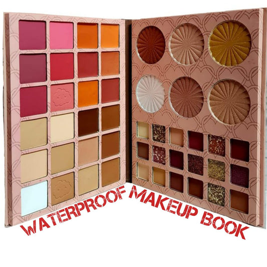 COSMAC Professional HD Waterproof Long Lasting All In 1 Makeup Book Palette Kit Base, Eyebrow Contour Concealer Eyeshadow Highlighter & Blusher Palette With High Coverage Glowing For Girls & Women