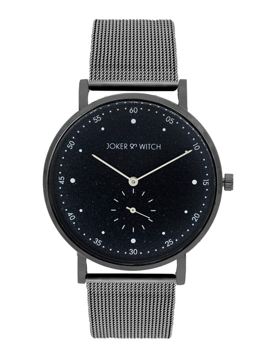 Joker & Witch Drake Classic Black DIAL Gunmetal MESH Men's Watch
