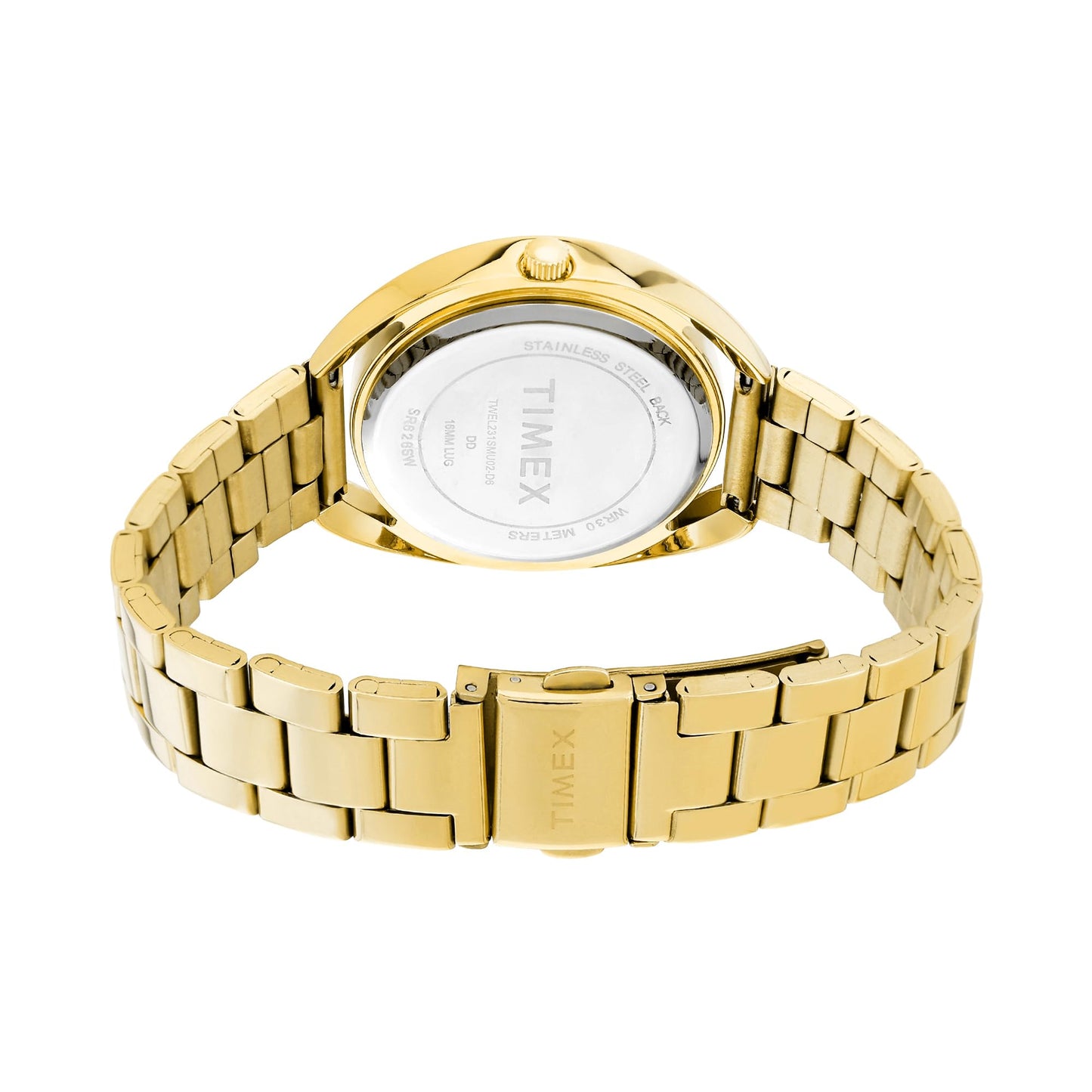 TIMEX Analog Watch for Women with Green Dial & Gold Stainless Steel Bracelet Band - Water Resistant Women's Wrist Watches -TWEL231SMU03