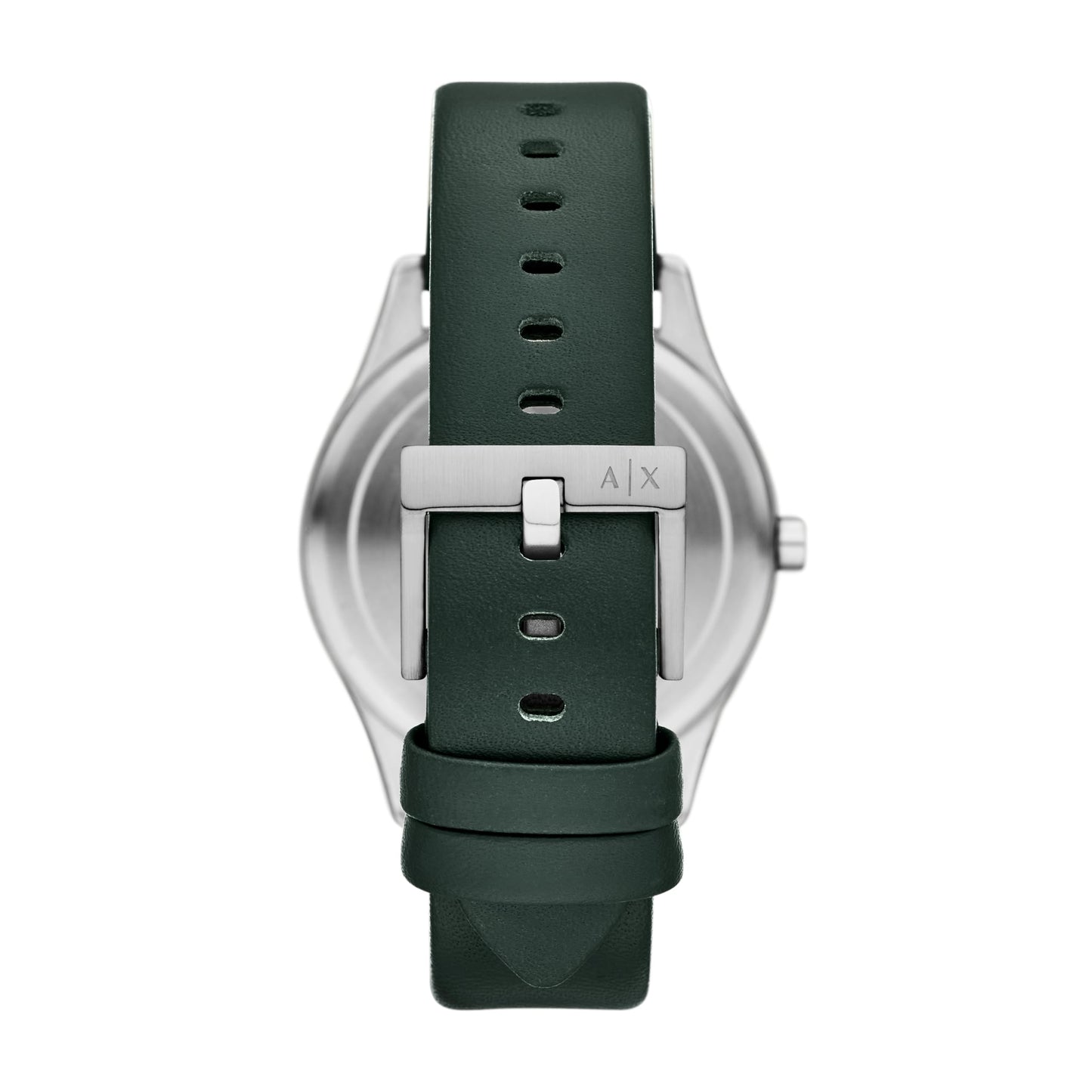 Armani Exchange Leather Analog Black Dial Men's Watch-Ax1883, Band Color:Green
