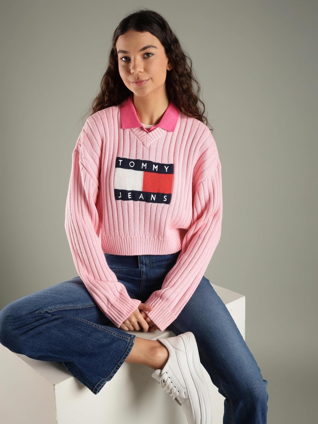 Tommy Hilfiger Regular Fit Polyester Crew Neck Sweater