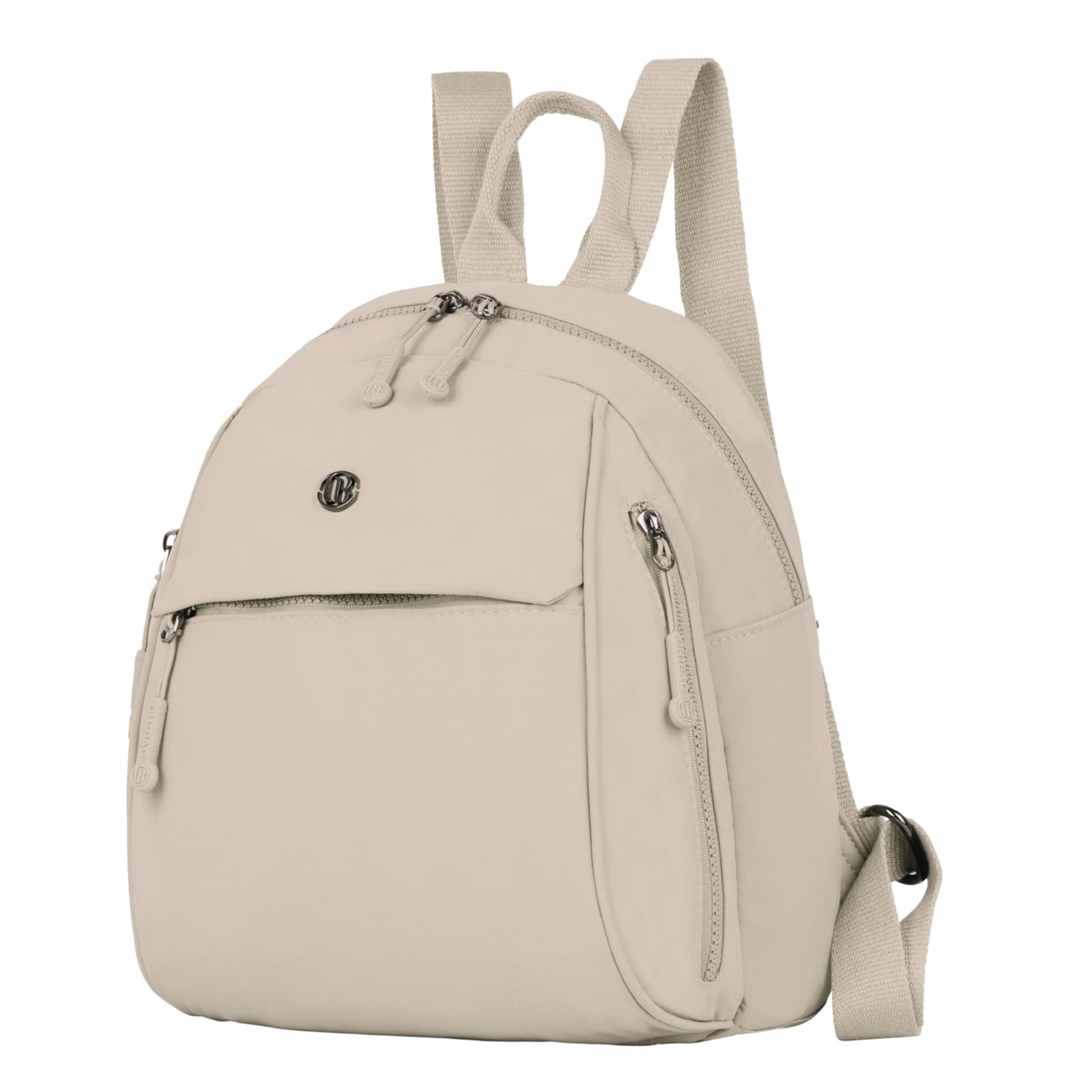 TS WITH TECHSUN Women Mini Backpack | Water-Resistant Compact Bag for Travel, Daily Use & Casual Outings | Fits Only Essentials (L) 26CM X (W) 15CM X (H) 32CM ((L) 26CM X (W) 15CM X (H) 32CM) BEIGE