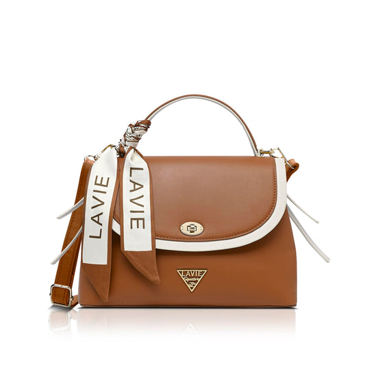 Lavie Signature Women's Plano 2C Flap Satchel Handbag for Women|Satchel Bag for Work|Ladies purse|Stylish Shoulder Bag|Gift For Women
